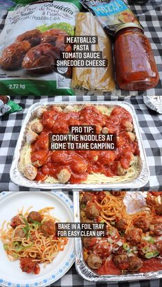 the instructions for how to make spaghetti and meatballs