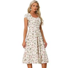 Crafted from comfortable fabric, this long dress is comfortable and breathable. The floral print adds a fresh and vibrant element, elevating your style wherever you go. The ruffles create movement and add a feminine touch that enhances the flowy silhouette of the dress. The button-front design adds a classic and vintage-inspired element. It creates visual interest and makes this dress stand out from the crowd. Pair this dress with sandals or wedges for a relaxed and effortless look. Dress it up Bohemian Mini Dress, Bohemian Dresses Long, Long Linen Dress, Boho Midi Dress, Midi Sundress, Fall Winter Dresses, Tube Top Dress, Dress Stand, Purple Outfits