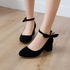 Heels:Approx 5cm Platform:Approx cm Upper Material:Pu Leather Outsole:Rubber If your foot is a little wide and fat, we suggest you choose 1 size larger, pls measure your foot length and choose a correct size. Thank you! Size Chart: Euro/CN 34 = foot length 21.5-22cm (Foot width=8-8.5cm) Euro/CN 35 = foot length 22-22.5cm (Foot width=8.5cm) Euro/CN 36 = foot length 22.5-23cm (Foot width=8.5-9cm Euro/CN 37 = foot length 23-23.5cm (Foot width=9cm) Euro/CN 38 = foot length 23.5-24m (Foot width=9-9.5 Chunky Pumps, Thick Heel, Thick Heels, Black Pumps, Pu Leather, Buckle, Pumps, Heels, Leather