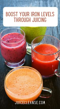 juicing to increase iron levels | which juice is best for iron deficiency | which juice is high in iron | which juice has the most iron Iron Diet, Increase Iron, Body Stretching, Detox Smoothies, Stretching Routine