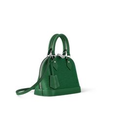 LOUIS VUITTON® - Alma Bb - Borneo Green Alma Louis Vuitton, Heritage Colours, Alma Bb, Ballerina Pumps, Buckle Shoes, Louis Vuitton Official, Monogram Bag, Silver Jewelry Fashion, Fashion Jewelry Necklaces