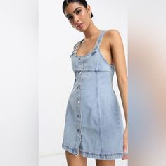 Asos Design Denim Pinny Dress With Button Tthrough In Lightwash Blue Dress Sz 6 Tags: Spring, Summer, Country, Western, Boho, Festival, Concert, Anthro, Anthroplogie Yo, Dark, Solid, Feminine, Nwt, Never Worn, Brand New, Y2k, 90’s, Floral, Resort, Cruise, Vacation, Lace, Midi Skirt, Bohemian, Flirty, Maxi Skirt, Co Ord, Coordinates, Co-Ord Set, Uo, Urban Outfitters, Cropped, Crop, Crochet, Eyelet, Vintage, Linen, Coastal, Swim, Tropical, Reformation, Cos, Frankie, Babaton, Aritzia, Wilfred, Prep Dark Wash Mini Dress With Button Closure, Light Wash Denim Mini Dress With Button Closure, Denim Mini Dress With Buttons, Denim Blue Buttoned Mini Dress, Mini Denim Dress With Buttons, Button-up Denim Mini Dress, Medium Wash Denim Mini Dress With Buttons, Trendy Denim Blue Mini Dress With Buttons, Trendy Denim Mini Dress With Buttons