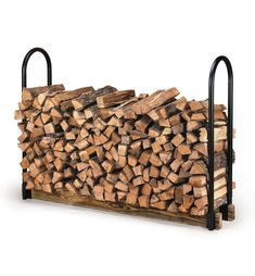 a large pile of wood sitting on top of a rack