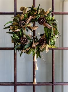 The Eucalyptus & Pinecone Wreath features rich greens and browns that maintain their beauty throughout the season with no upkeep required. This wreath combines timeless elegance with the convenience of faux greenery, ensuring a stunning, maintenance-free addition to your holiday decor. Deck your halls with a wreath bundle and save 5%!*Stock on our Holiday Collection is limited.*Holiday items are eligible for returns until December 15th. Deer Antler Wreath, Antler Wreath, Faux Eucalyptus, Greenery Arrangements, Winter Wreaths, Pinecone Wreath, Faux Greenery, Decorating Styles, Tuscan Decorating