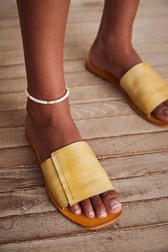 Verona Slide Sandals | Free People Spain Outfit, Dinner Outfits, Leather Slides, Artisan Craft, Vintage Aesthetic, Boho Clothing, Beach Trip, Verona, Slide Sandals