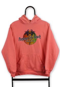 Pink hoodie with Panama City Beach graphic. Super cute for Summer and in good condition. Size / Measurements (approx.): Pit to pit-54cm Length-61cm Beach Souvenirs, Panama City Beach Florida, Mens Hoodies, Vintage Hoodies, Panama City Beach, Panama City, Fleece Coat, Panama City Panama, City Beach