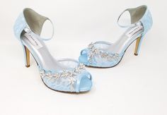 Bridal Shoes Lace, Lace Wedding Shoes, Lace Bridal Shoes, Blue Bridal Shoes, Custom Wedding Shoes, Ivory Bridal Shoes, How To Dye Shoes, Blue Wedding Shoes, Wedding Shoes Lace