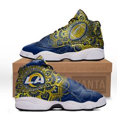 Los Angeles Rams Jd 13 Sneakers Custom Shoes-Gear Wanta Custom Shoes Men, Nashville Predators, Buffalo Sabres, Washington Wizards, Custom Fans, Los Angeles Rams, Jacksonville Jaguars, Miami Dolphins, Pittsburgh Steelers