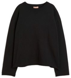 Casual Black H&m Sweater, H&m Black Casual Sweater, Casual Black Knit Top With Ribbed Collar, Black Knit Top With Ribbed Collar For Fall, H&m Long Sleeve Tops With Ribbed Cuffs, Oversized H&m Winter Tops, Black H&m Sweater For Fall, H&m Black Sweater For Fall, H&m Knit Crew Neck Tops