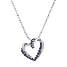 Traditional Blue Sapphire Heart Pendant (20 in) | Shane Co. Heart-shaped Sapphire Necklace For Formal, Heart-shaped Sapphire Necklace For Formal Occasions, Sapphire Heart Pendant Jewelry For Anniversary, Formal Sapphire Heart Pendant Jewelry, Heart-shaped Sapphire Jewelry Gift, Heart Shaped Sapphire Jewelry Gift, Heart Shaped Sapphire Jewelry For Gifts, Heart Cut Sapphire Jewelry Gift, Formal Heart-shaped Sapphire Jewelry