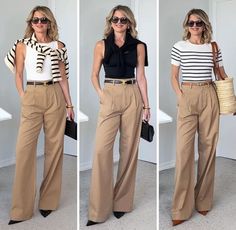 Slacks Outfit, Beige Hose, Casual Work Outfits Women, Classic Style Outfits, Business Casual Outfits For Work, Stylish Work Outfits, Elegantes Outfit, Outfits Verano, Casual Work Outfits