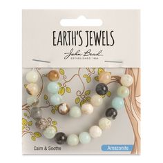 the earth's jewels bracelets are made with natural stones and beads, each beaded