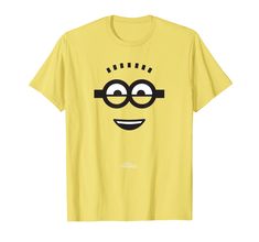 PRICES MAY VARY. Despicable Me Minions big face graphic designs are the perfect thing to add a little fun to Halloween, birthdays, or any family occasion. Despicable Me Minions Big Face Halloween costume graphic tees also available in a variety of styles including T-Shirts, cell phone grips, phone cases, totes, and throw pillows. Lightweight, Classic fit, Double-needle sleeve and bottom hem Halloween Yellow Graphic Print T-shirt, Yellow Graphic Print T-shirt For Halloween, Yellow Pop Culture T-shirt With Character Print, Yellow Pop Culture Character Print T-shirt, Casual Yellow Halloween T-shirt, Halloween Birthdays, Despicable Me Minions, Face Graphic, Big Face