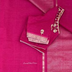 Handwoven Mangalagiri Pure cotton sari comes with 36/42 SIZE Embroidered blouse / Ethnic Wear/ Bollywood Purplish pink saree with 36/42 stitched Embroidered Blouse Saree has Gold Zari Nizam boarders, Zari Pallu. Light weight and beautiful saree Saree : New Blouse : 36/42 size Material : Mangalagiri cotton with Embroidered work on Neck and Hands Blouse is NOT padded, front OPEN Front U neck : 7 inches Back : High neck with Key hole open Hands :10.5 inches Piping around Neck and Hands Saree fall a Pink Resham Embroidered Chanderi Blouse, Pink Chanderi Blouse With Resham Embroidery, Festive Cotton Silk Blouse Piece With Chikankari Embroidery, Pink Chanderi Blouse For Eid, Designer Cotton Saree With Resham Embroidery, Pink Anarkali Blouse In Slub Silk, Pink Anarkali Blouse Piece In Slub Silk, Pink Slub Silk Blouse Piece For Navratri, Pink Chanderi Blouse For Festivals