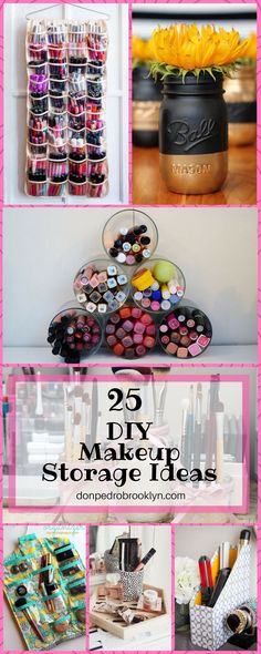 Isn't it frustrating when you can't find your favorite makeup items when you need it? Well then, now you can save a lot of time with these DIY make up storage ideas. :) #makeup #storage #organizing Make Up Storage, Lipstick Storage, Vintage Home Accessories, Modern Diy, Diy Makeup, Luxury Decor