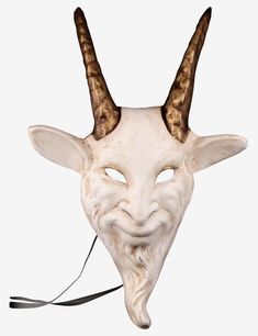 White Capricornus venetian mask in papier mache. Handcrafted according to the original Venice carnival tradition. Manifactured in Venice by the famous venetian masters. Each item is provided with certificate of authenticity. Bull Mask, Mask Venetian, Mask Ball, Mask Carnival, Ball Mask, Venice Carnival, Mask Masquerade, Venetian Masks, Venetian Mask