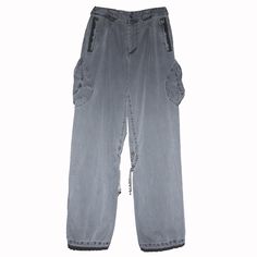 Hyein Seo Washed Denim Cargo Pants Sold Out Size. Heavy Duty Denim, Belt Loops, Four-Pocket Styling, Zip-Fly, Pleats At Front Waistband, Cargo Pockets At Outseams, Integrated Drawstrings At Inseam. One Of The Cleanest And Most Unique Pair Of Cargos I've Seen. Size 4 On Tag Waist (Measured All The Way Around): 34’ Waist To Cuff : 47’ Inseam : 38’ Front Rise : 12’ Leg Opening : 10’ *Measurements Are Approximate* *Most Of These Garments Are Second Hand, Please Determine The Condition And Any Markin Denim Cargo Jeans With Hip Pockets, Mid-rise Dark Wash Pants With Hip Pockets, Washed Black Straight Leg Cargo Pants, Washed Black Straight Leg Pants With Cargo Pockets, Straight Leg Washed Black Pants With Cargo Pockets, High Rise Washed Black Cargo Bottoms, Washed Black Denim Cargo Bottoms, Denim Straight Pants With Cargo Pockets, Denim Cargo Bottoms With Straight Pants