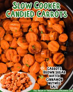 the cover of slow cooker candied carrots