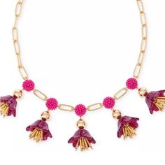 Nwt Fashion Statement Necklace From Inc By Macy’s. Adjustable To 20”. Acrylic Marbleized Fuchsia Flowers And Beads. Gold Tone. Same Or Next Day Shipping. Smoke And Pet Free Home. Offers Are Countered Or Accepted; Never Ignored. Elegant Multicolor Hand-strung Necklaces, Luxury Multicolor Beaded Necklace Statement Piece, Whimsical Multicolor Flower Necklace, Magenta Necklace, Multicolor Floral Print Flower-shaped Jewelry, Fuchsia Flowers, Pink Purple, Womens Jewelry Necklace, Gold Tones