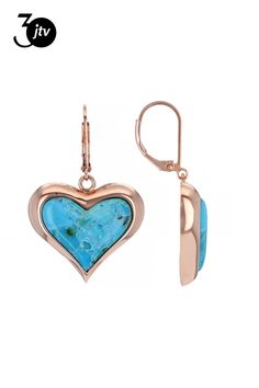 Timna Jewelry Collection��� Heart Shape Composite Turquoise Copper Earrings. Measures Approximately 1.53"L x 1.00"W. Lever Backs.  This product contains composite turquoise. This means separate pieces of turquoise were bound together. Elegant Turquoise Heart Earrings, Turquoise Heart Earrings, Copper Earrings, Heart Shape, Heart Shapes, Jewelry Collection, Copper, Turquoise