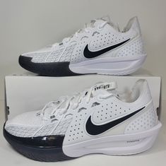 Up For Grabs Are The Mens Size 10 Nike Air Zoom Gt Cut 3 Basketball Shoes White Black Dv2913-102. Brand New With Box But No Lid And Never Worn. Thanks Tennis Low-top Running Shoes With Branded Insole, Low-top Tennis Running Shoes, Synthetic Basketball Shoes With Perforated Toe Box, Nike Black Tennis Sneakers, Black Low-top Tennis Running Shoes, Black Low-top Tennis Shoes, Nike Synthetic Basketball Shoes With Perforated Toe Box, Nike Basketball Shoes With Perforated Toe Box, Nike Running Shoes For Tennis