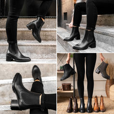 New Release — Black Leather! 🥊𝙏𝙝𝙚 𝙆𝙣𝙤𝙘𝙠𝙤𝙪𝙩 Chelsea Boot! The most comfortable 2.75" heel Chelsea ✔ Black Chelsea Boots, Chelsea Boot, New Release, Black Leather Boots, Leather Gloves, Leather Interior, Womens High Heels, Full Grain Leather, High Heel