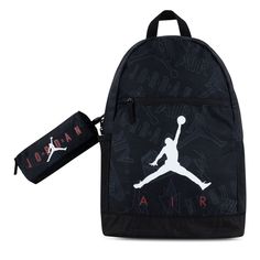 New Authentic Nike Air Jordan Big Kids Backpack School Laptop Bag With Pencil Case 4th To Middle School 18 Inch School Laptop, Camo Backpack, Kids School Backpack, Red Backpack, City Backpack, Backpack For Teens, Jordan Air, Kids Backpack, Toy Bags