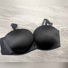 Brand New With Tags Adds 2 Cup Sizes Black Classic Black Bra With Removable Pads, Classic Black Bra With Padded Cups, Black Shaping Push-up Bra, Shaping Black Push-up Bra, Black Padded Cup Bra, Black Padded Bra For Night Out, Black Full Coverage Bra With Padded Cups, Black Full Coverage Padded Bra, Fitted Padded Black Bra