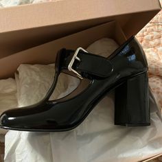 Black, Mary Jane Patton, Leather Silver Buckle Miu Miu Mary Jane, Gorgeous Heels, Miu Miu Shoes, Jairzinho, Leather Silver, Stage Outfits, Classy Outfits, Miu Miu, Mary Janes