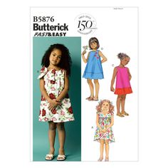 PRICES MAY VARY. Size: CCB (1-2-3-4) Includes pattern pieces and sewing instructions Made by Butterick Patterns Copyright 2013 Printed in the USA Girls Tent, Toddler Sewing Patterns, Sundress Pattern, Girls Clothes Patterns, Simple Summer Dresses, Girl Dress Pattern, Butterick Pattern, Dress Making Patterns, Butterick Sewing Pattern