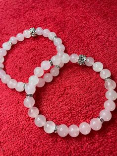 Rose Quartz diamonds bling Round Rose Quartz Crystal Bracelet For Relaxation, Rose Quartz Round Crystal Bracelet For Meditation, Rose Quartz Crystal Bracelet For Meditation, Silver Rose Quartz Beaded Bracelets For Healing, Rose Quartz Gemstone Bracelet For Meditation, Spiritual Rose Quartz Crystal Bracelet, Silver Rose Quartz Bracelet With 8mm Beads, Silver Rose Quartz Crystal Bracelet Spiritual, Spiritual Silver Crystal Bracelet With Rose Quartz