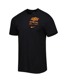 This Nike Oklahoma State Cowboys Team Practice T-shirt features bold graphics that help you stand out in the crowd. The Dri-fit technology wicks away moisture and keeps you dry on game day. Gear up as if you're ready to run out of the tunnel like your favorite players when you rock this awesome tee. Oklahoma State Cowboys, Oklahoma State, Bold Graphics, You Rock, Run Out, Cool Tees, Nike Black, Wicks, Men's Nike