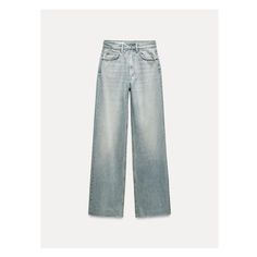 HIGH-WAISTED - WIDE LEG - FULL LENGTHHigh-waisted five pocket jeans in rigid fabric. Belt loops. Long wide leg. Zip and metal button closure.