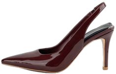 Elegant Burgundy Summer Heels, Elegant Summer Burgundy Heels, Elegant Red Slingback Pumps For Office, Elegant Burgundy Open Heel Heels, Elegant Burgundy Heels For Spring, Elegant Burgundy Heels With Heel Strap, Elegant Red Slingback High Heels, Chic Burgundy Low Heel Heels, Elegant Burgundy Heels For Workwear