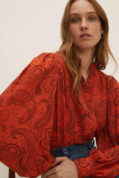 Rust Paisley Printed Covered Button Shirt Prints For Shirts, Paisley Print Shirt, Wardrobe Planning, Oasis Fashion, Button Shirt, Fashion Face, Quick Delivery, Print Shirt, Covered Buttons