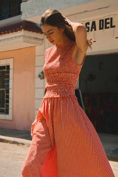 Louise Dress | Gingham Dress | Hunter Bell Gingham Aesthetic, Gingham Dress Outfit, Sewing Summer Dresses, Vintage Summer Dress, Hunter Bell, Gingham Fashion, Seersucker Dress, Spark Joy, Smocked Dress