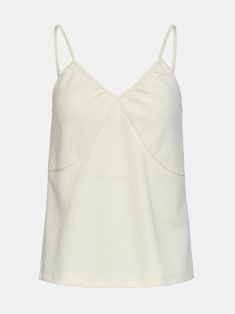 * Final Sale * SALE Items Cannot Be Refunded Or Exchanged 58% Cotton 42% Polyester Stretch Cotton Blend Relaxed Fit Waist Length V-Neckline Bustier-Style Design Elasticized Shoulder Strap Straight Hem Unlined Dry Clean S: Overall Length 17"/43cm Shoulder 10.5"/27cm Bust 31"/79cm Waist 34"/87cm Strap 7.5"/19cm