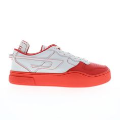 Model Name: S-Ukiyo Low X Model Number: Y02962-Pr013-H8985 Material: Leather Color: White Red Condition: New With Box Width: Medium (D, M) Diesel Offers Trendy And Stylish Models That Look Great With Jeans. Diesel Provides A Great Look But Also Provides Comfort With A Rubber Sole Allowing For Everyday Use. When It Comes To Choosing An Outfit Diesels Are Always A Good Way To Go! Red Synthetic Sneakers With Vulcanized Sole, Red Low-top Dynamic Basketball Shoes, Red Vulcanized Sole Sneakers For Sports, Sporty Slip-on Skate Shoes With Red Sole, Dynamic Red Low-top Basketball Shoes, Red Mid-top Skate Shoes With Vulcanized Sole, Sporty Custom Sneakers With Red Sole, Low-top, Sporty Custom Low-top Sneakers With Red Sole, Sporty Custom Sneakers With Red Sole