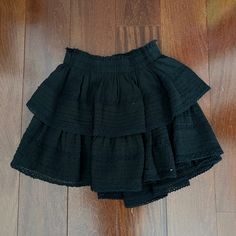 Aerie Rock N Ruffle Skirt New With Tags Black Cotton Mini Skirt With Ruffles, Black Cotton Ruffled Mini Skirt, Black Bohemian Skirt With Ruffles, Beach Black Cotton Skirt, Black Cotton Beach Skirt, Black Cotton Ruffled Skirt, Casual Black Ruffled Skirt, Yellow Floral Skirt, Brown Mini Skirt