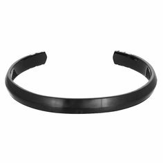 "Add something new to your daily wardrobe with this handsome black enamel cuff bangle bracelet. Add something new to your daily wardrobe with this handsome black enamel cuff bangle bracelet. Length: 8.5 in. Metal: stainless steel Plating: black enamel Finish: polished Packaging: boxed Please note, due to the high value of this item, a signature may be required upon delivery. Size: 8.5"". Gender: male. Age Group: adult." Presents For Your Boyfriend, Open Bangle Bracelet, Stainless Steel Bangles, Open Bangle, Cuff Bangle Bracelet, Minimalist Bracelet, Lynx, Cuff Bangles, Black Enamel