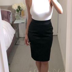 Dolce & Gabbana Pencil Skirt Mint Condition/ No Issues Size: It 40 | Us 4 (I Am 5’7” 135lbs, Normally Size 6) Fabric Is Extremely Comfortable, And Stretches With Your Body. Waistband Has 4 Pleats At Back, And 2 Pleats At The Front. Measurements Lying Flat Are: 13in Waist 17in Hip 24in Length Fabric: 76% Acetate, 22% Polyamide, 3% Elastane Lining: 97% Polyester, 3% Elastane Original Price $1,295 Satin Pencil Skirt, Mint Condition, Pencil Skirt, Dolce And Gabbana, Womens Skirt, Pencil, Mint, Size 6, Satin