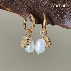 ☁️ Vachana Jewelry ☁️ - Beautiful Bespoke Jewelry -  ♡ Hand assembled in the UK ♡ ✿ Material ✿  - Chucky Pearls, 14k gold plated cherry blossom charms - 18k gold plated huggie hoops ✿ Packaging ✿ - Card mounted - Transparent plastic sleeve  ✿ Delivery ✿ - Royal Mail tracked 48hr ♡ Follow us on - IG: vachana.uk ♡ Gold Hoop Earrings With Flower Charm For Gift, Small Hoop Earrings With Flower Charm In Gold, Gold Dangle Hoop Earrings With Flower Charm, Gold Small Hoop Earrings With Flower Charm, Gold Hoop Earrings With Flower Charm, Spring Jewelry Trends, Packaging Card, Jewelry Beautiful, Jewelry Hand