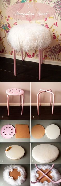 the steps to make a diy stool