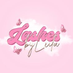 a pink background with butterflies and the words loopshees by leia on it