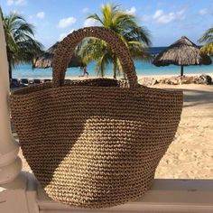 Unique piece handmade specially for you!This beautiful tote is handmade by artisans from Santander, Colombia. 100% made of Fique natural fiber, a plant similar to Agave, it is the perfect summer accessory to be used out in the city or to spend a day at the beach. With two easy to carry handles, you will want to carry it around everywhere you go!Approximate Dimensions:Width (Top): 17.3” / 44 cmHeight: 10" / 25 cmStrap drop: 4.8"/ 12 cmAll of our bags are 100% handmade from natural fibers. Please Eco-friendly Palm Leaf Bag With Open Weave, Basket Beach Bag Made Of Natural Fiber For Vacation, Eco-friendly Natural Straw Bag, Eco-friendly Handwoven Natural Crochet Bag, Eco-friendly Natural Bucket Bag For Travel, Bohemian Bucket Bag For Vacation In Natural Color, Bohemian Natural Bucket Bag For Daily Use, Bohemian Natural Bucket Bag For Beach Season, Bohemian Natural Bucket Bag For Vacation