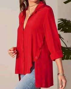 Fancy Shirt, 2piece Outfits, Long Sleeve Blouses, Women Blouses Fashion, Salwar Kamiz, Fashion Tops Blouse, Casual Shirt Women