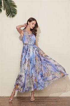 Chiffon V Neck Flower Long Party Dress Evening Wedding Lightweight Sundress Summer Holiday Beach Dress Bridesmaid Dress Maxi Skirt Detail Info: ❤ Color: New blue flower as picture More color choice link: https://www.etsy.com/listing/213656440/chiffon-dress-color-card?ref=shop_home_feat_1 You just note the color number you want with order. ❤ Material: Chiffon ❤ The dress doesn't limit the chest size and waitst size, arm hole 45cm (if your upper arm circle circumference is more than 40cm, please n Bridesmaid Maxi Skirt, Neck Flower, Beach Holiday Dresses, Sundress Summer, Evening Dresses For Weddings, Holiday Beach, Shower Dresses, Party Skirt, Color Number