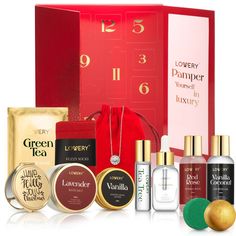 • 12 Day Holiday Countdown - Inspired by the 12 Days of Christmas, the Lovery makeup Christmas advent calendar lets you indulge daily with a new luxurious beauty treat. Behind each of the 12 doors inside the box hides a cute high-quality cosmetic gift! • Home Spa Gift Set - Create a Festive Village with this bath and body gift set. Adorned with Christmas design, place the Advent Calendar under your Christmas Tree to enrich your Christmas decorations and delight women, men, mom, best friend, sist Bath And Body Gift Set, Bath & Body Gift Set, Beauty Advent, Lavender Bath Salts, Calendar Christmas, Beauty Treats, Beauty Advent Calendar, Calendar 2023, Travel Mirror