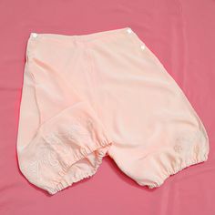 A gorgeous little pair of shell pink tap pants/French knickers in almost crepe feel silk, elasticated at the legs for more 'bloomer' style, with beautiful embroidery to each side and button fastenings. Waist 21", to 22 tight Hip 38 13.5" front rise 16" outer leg Excellent condition, elastic strong SHIPPING Is untracked insured to £20, select an upgrade at checkout for full loss cover Tap Pants, Womens Lingerie, Shell Pink, Star Dress, Beautiful Embroidery, Embroidered Silk, Women Lingerie, Favorite Outfit, Art Collection