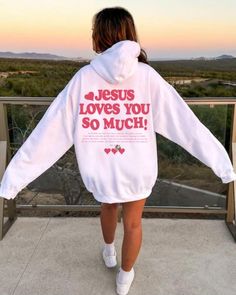 Don’t miss out! Jesus Loves You Hoodie Trendy Christian Hoodie Christian Sweatshirt Christian Apparel Jesus Sweatshirt Christian Merch Christian Clothing Now only $49.5 ⚡ Buy Today ⚡ White Hoodie With Text Print Relaxed Fit, White Hoodie With Text Print In Relaxed Fit, White Relaxed Fit Hoodie With Text Print, Oversized White Hoodie With Text Print, White Oversized Hoodie With Text Print, White Hoodie With Lettering In Relaxed Fit, Casual White Hoodie With Lettering, White Long Sleeve Hoodie With Lettering, White Hooded Hoodie With Lettering